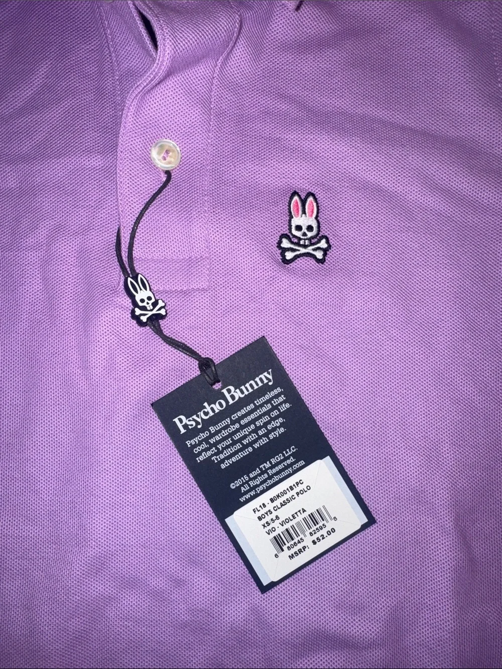 Psycho Bunny Lavender Polo